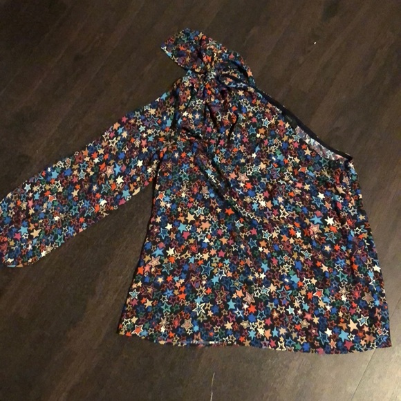 NWT J.Crew Kaleidoscope Star one shoulder top, 2 - Picture 2 of 3